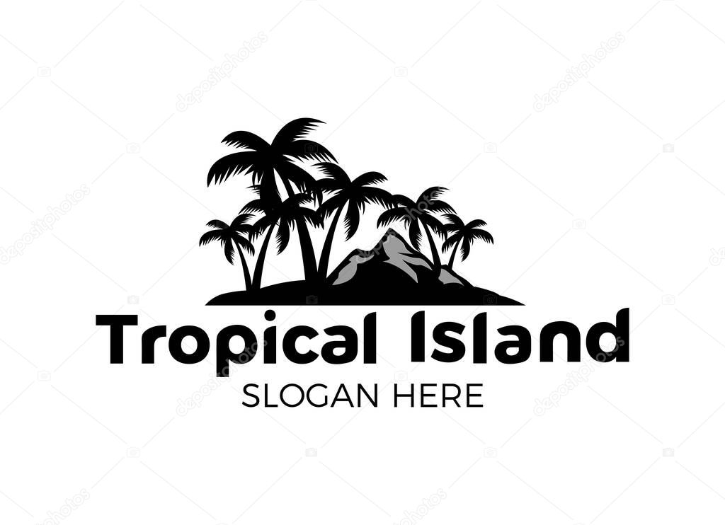 Tropical Beach Logo Designs Inspiration. Logo for travelling agent.