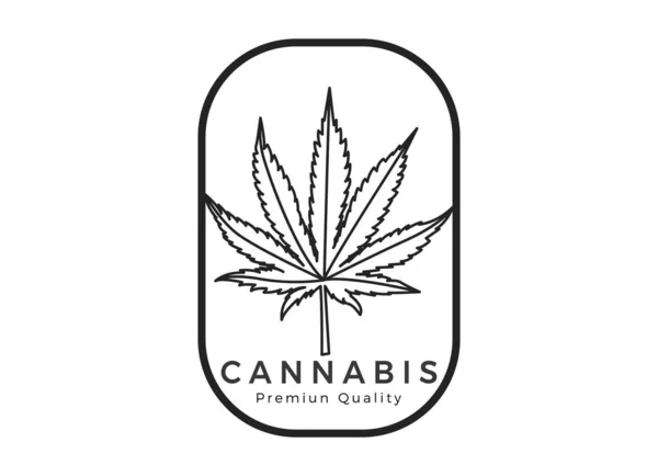 Símbolo Cannabis Vintage Retro Inspiración Diseño Logo Marihuana — Vector de stock