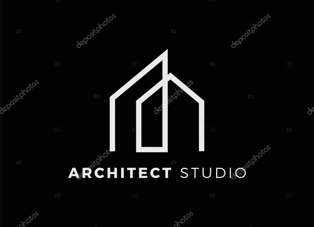 Architect Studio, Building Apart men Logo Design Inspiration.