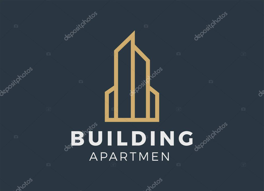Architect Studio, Building Apart men Logo Design Inspiration.