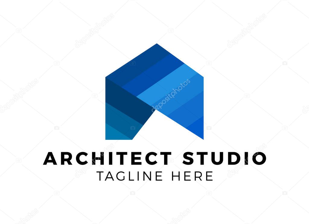 Architect Studio, Building Apart men Logo Design Inspiration.