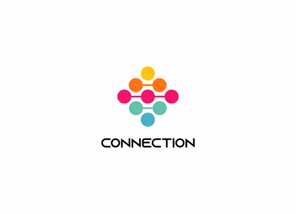 Abstract logo. Connect logo. Technology logo. Connection logo. Vector illustration. Connect logo template