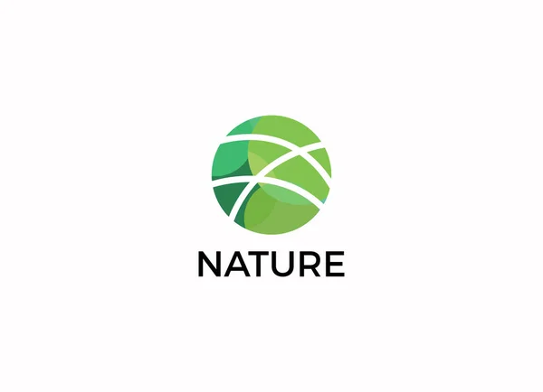 Nature Circle Minimalist Logo Vector Illustration — Stockvector