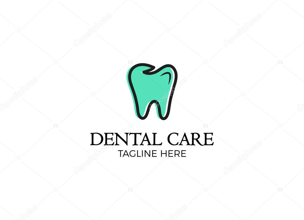 Health Dent Logo design vector template. Dental clinic Logotype concept icon.