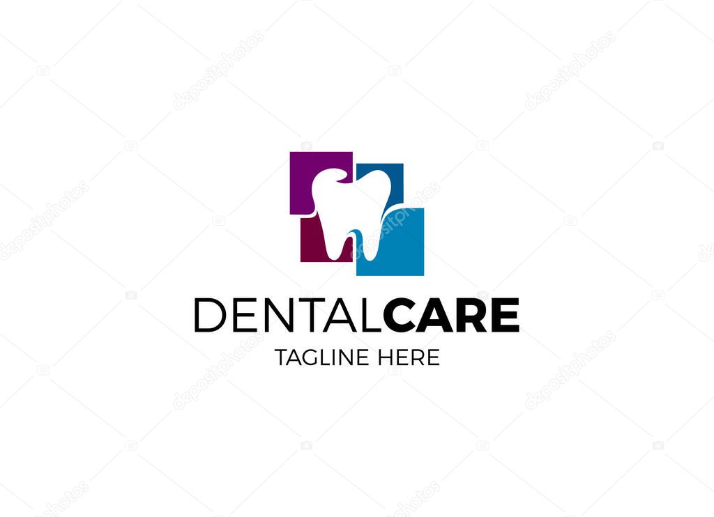 Health Dent Logo design vector template. Dental clinic Logotype concept icon.