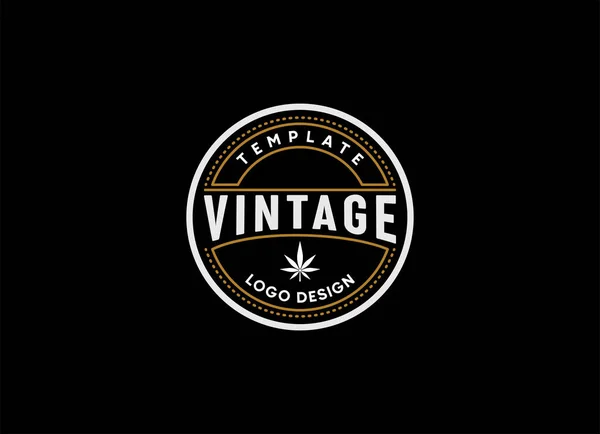Klassisches Vintage Retro Label Badge Logo Design Für Stoffbekleidung — Stockvektor