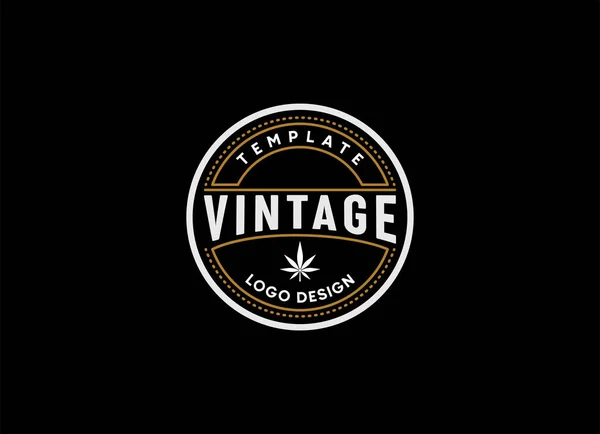 Klassisk Vintage Retro Label Badge Logo Design För Tygkläder — Stock vektor