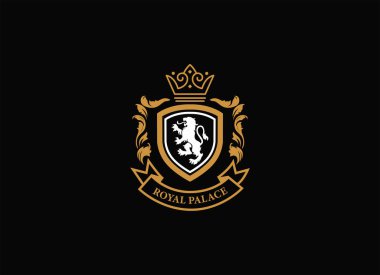 Restoran, Kraliyet, Butik, Cafe, Otel, Heraldic, Mücevherat için lüks logo şablonu. sofistike lüks logo vektörü