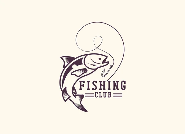 Πρότυπο Σχεδιασμού Λογότυπου Αλιείας Εμβλήμα Αλιείας Διάνυσμα — Διανυσματικό Αρχείο