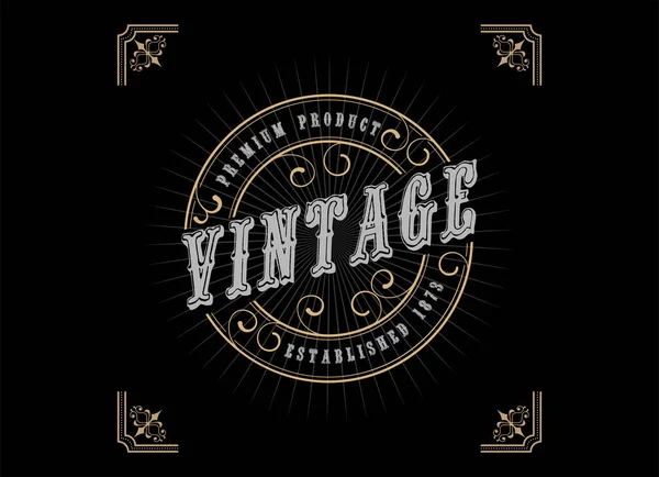 Märke Vintage Stil Logotyp Design Mall — Stock vektor