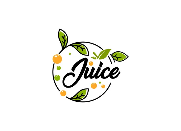 Fresh Fruit Juice Bar Logo Design Template — Archivo Imágenes Vectoriales
