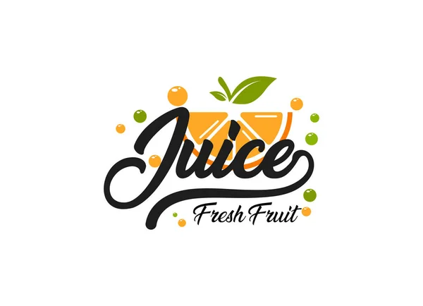 Fresh Fruit Juice Bar Logo Design Template — стоковый вектор