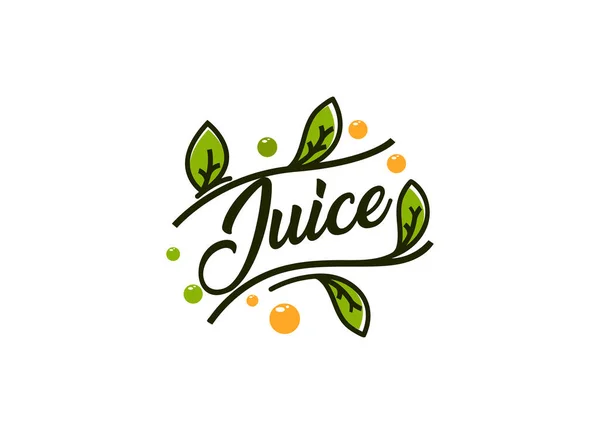 Fresh Fruit Juice Bar Logo Design Template — Vettoriale Stock