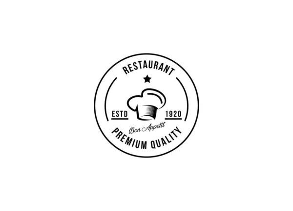 Yemek Modern Restoran Logo Logosu Tasarımı — Stok Vektör