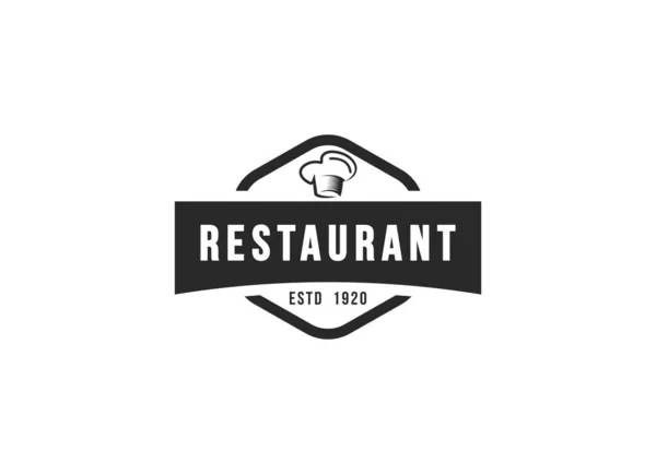 Yemek Modern Restoran Logo Logosu Tasarımı — Stok Vektör