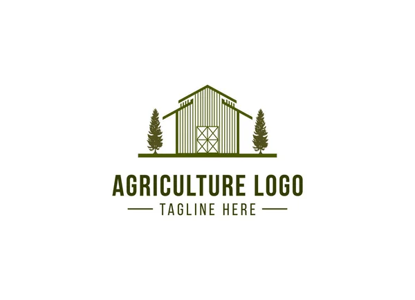 Agriculture Farm Logo Design Concept Farmer Logo Design Template — Stock Vector
