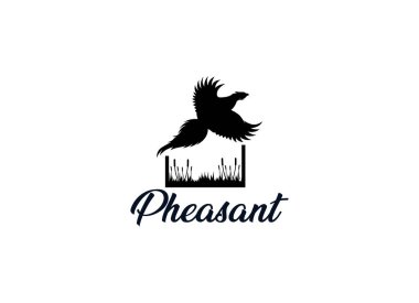 Uçan Güzel Sülün Siluet Logo Tasarımı