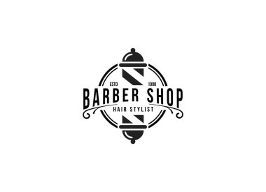Barbershop Logo Vector Design. Logo for barbershop, cut and shave, Hair Stylist.