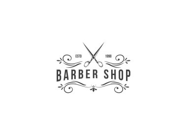 Barbershop Logo Vector Design. Logo for barbershop, cut and shave, Hair Stylist.