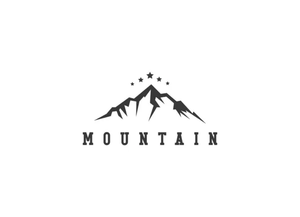 Ice Snow Rocky Mountain Creek River Mount Peak Hill Дизайн — стоковый вектор