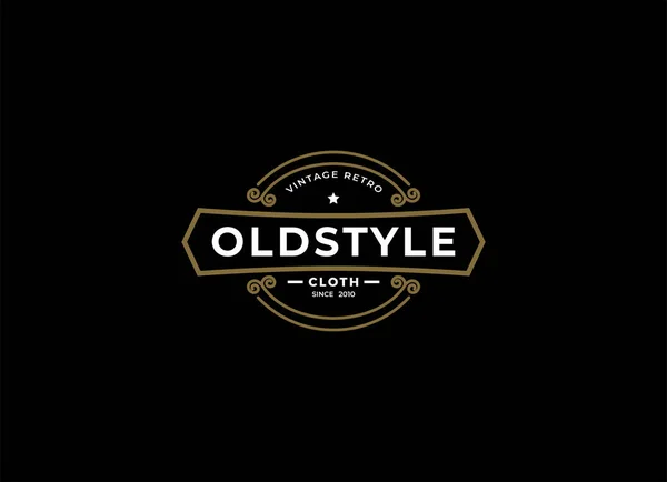 Vintage Retro Old Style Logo Design Inspiration — Stockvektor