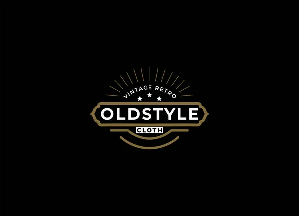 Vintage Retro Old Style Logo Design Inspiration — Stock vektor