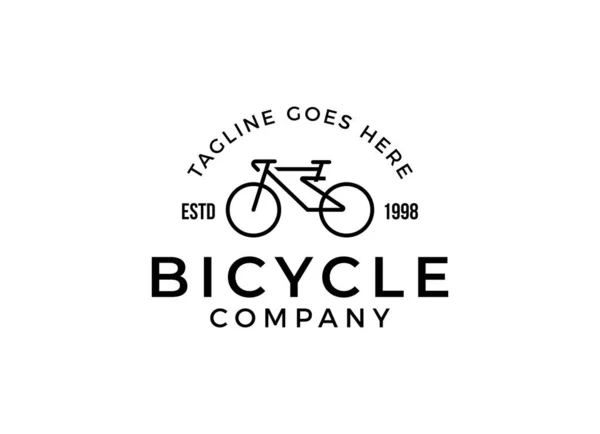 Minimalist Bicycle Logo Design Template Electric Bike Emblem Vector — Vector de stock
