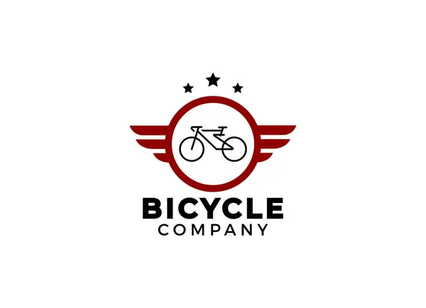 Minimalist Bicycle Logo Design Template Electric Bike Emblem Vector — Vector de stock