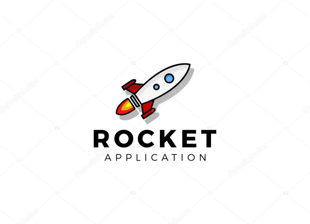 Booster Logo, Rocket advance logo designs template.