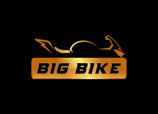 Motosport Logo Σχέδια Έμπνευση Λογότυπο Μοτοσικλέτας Χρυσό Στυλ — Διανυσματικό Αρχείο