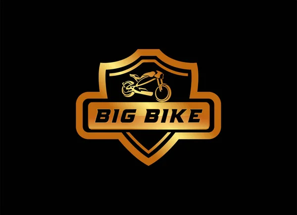 Мотоспорт Логотип Дизайн Натхнення Логотип Мотоцикла Золотому Стилі — стоковий вектор