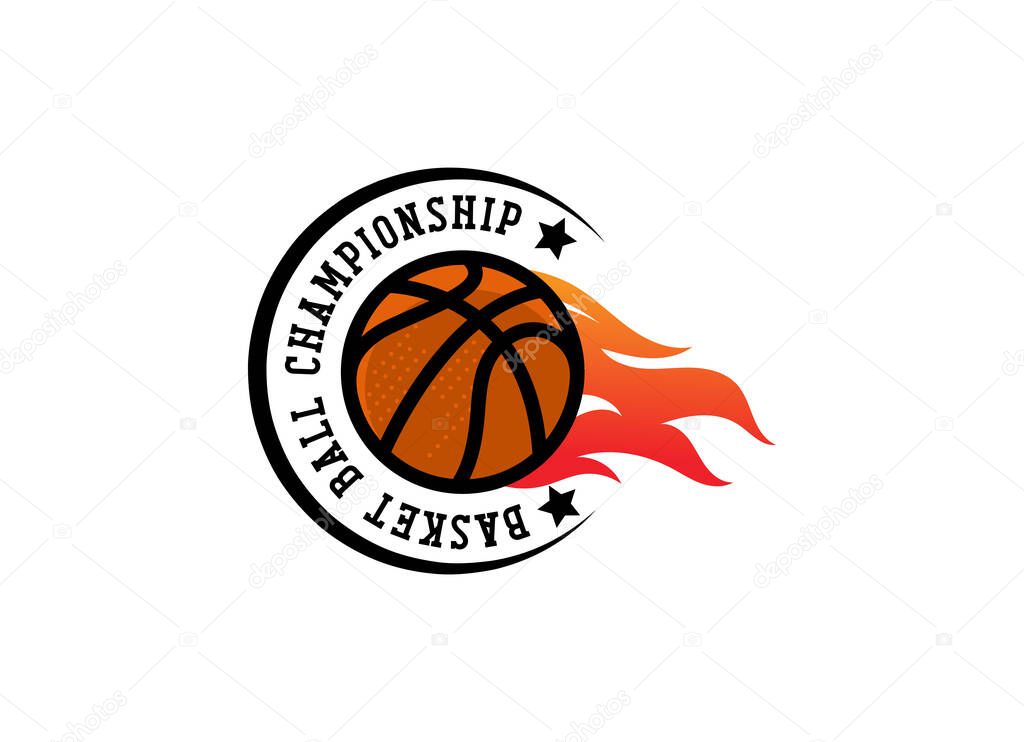 Basketball Emblem logo design template. Basket team logo design Template Inspiration.