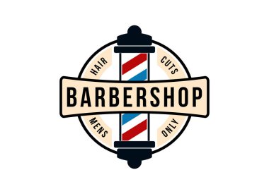 Berber Dükkanı Logo Vektörü tasarım berber