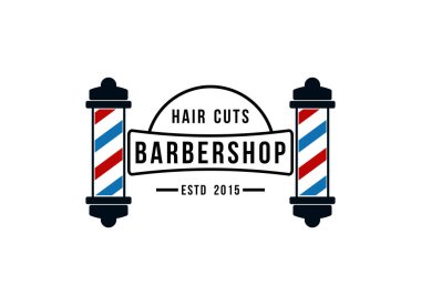 Berber Dükkanı Logo Vektörü tasarım berber