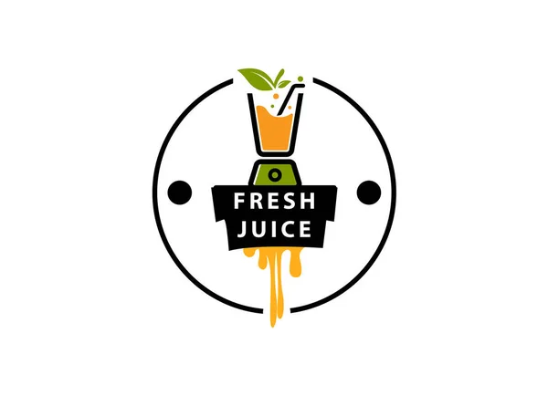 Vector Logotipo Jugo Fresco — Vector de stock