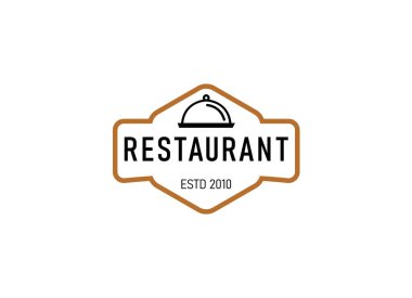 Modern restoran logosu. Restoran logo şablonu.