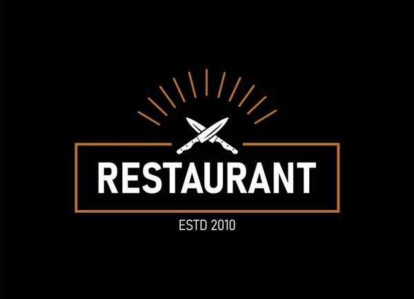 Modern Restoran Logosu Restoran Logo Şablonu — Stok Vektör