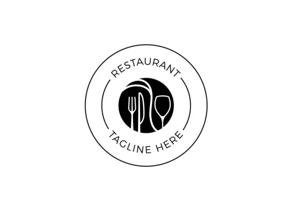 餐厅的现代标志 餐厅标志模板 — 图库矢量图片
