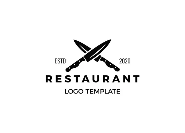 Logotipo Moderno Restaurante Modelo Logotipo Restaurante — Vetor de Stock