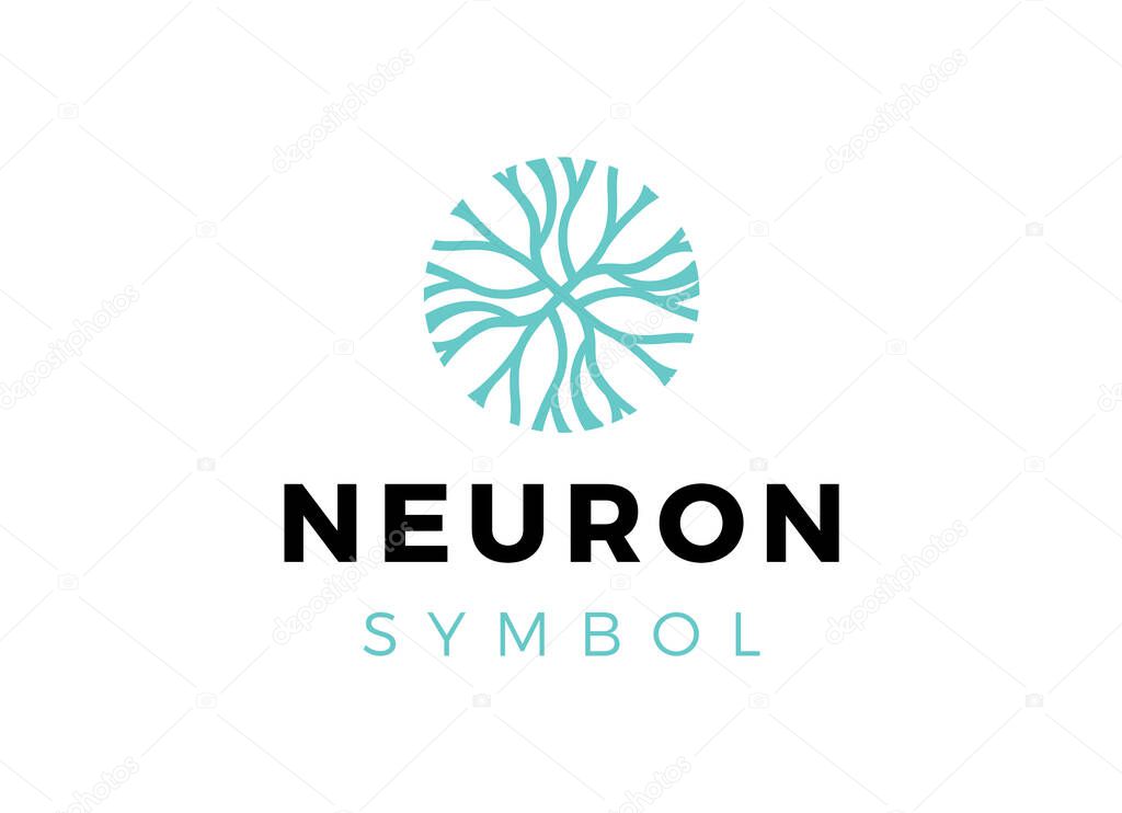 Abstract Neuron logo template vector