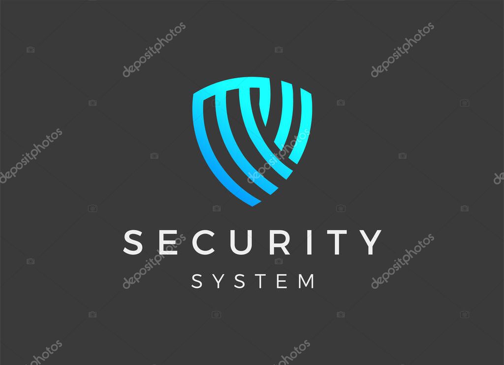 Secure Tech Logo Template. Shield Guard Tech Logo Icon Design Vector Stock. Security Tech Logo Inspiration