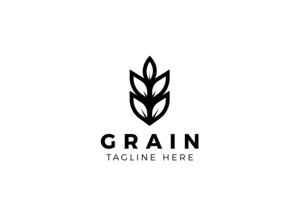 Basit buğday / tahıl vektör logo tasarımı