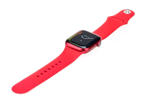 Bangkok Tailândia Novembro 2021 Nova Série Apple Watch Edição Vermelha — Fotografia de Stock