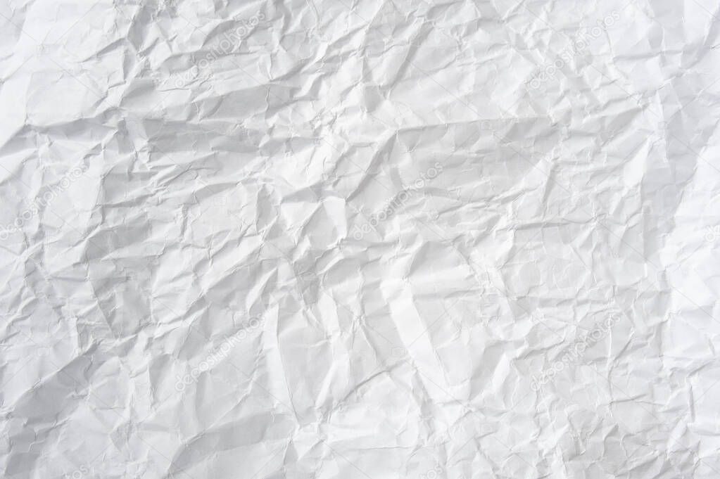 texture of crumpled white ist paper