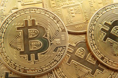 Bitcoins arka planı. Kripto para birimi. Finansal başarı kavramı