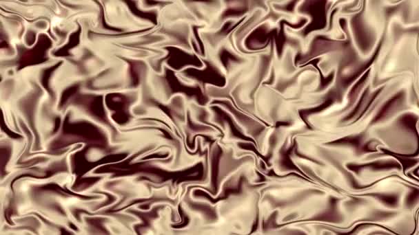 Bronze Liquid Background Waving Water Fluid Texture Bronze Color Metal — Stok Video