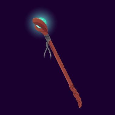 Çizgi film ahşap efektli sihirli asa