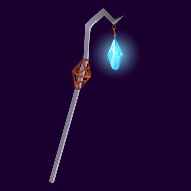 Çizgi film ahşap efektli sihirli asa