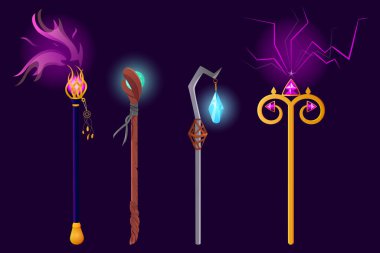 Efektli çizgi film sihirli asası