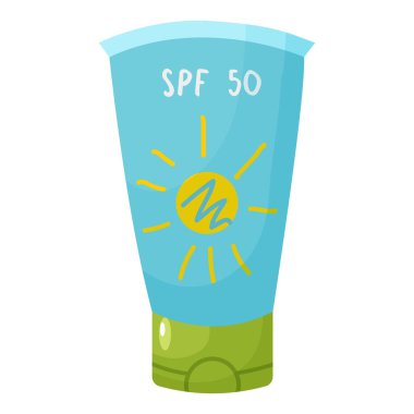 Bir güneş kremi tüpü